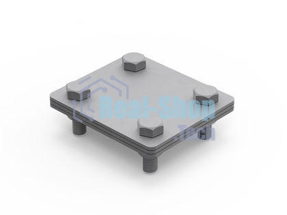 Соединитель полоса-полоса 25-40мм с разделит. пластиной 80х70мм ДКС NG3105