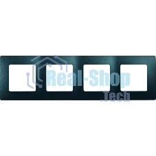 Рамка 4поста антрацит ETIKA