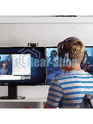Веб-камера Logitech C922 Pro Stream 1920x1080, 30 кадр/с, USB Type-A, микрофон (2 шт, шумоподавление), автоматическая фокусировка, автоосвещение, универсальное крепление