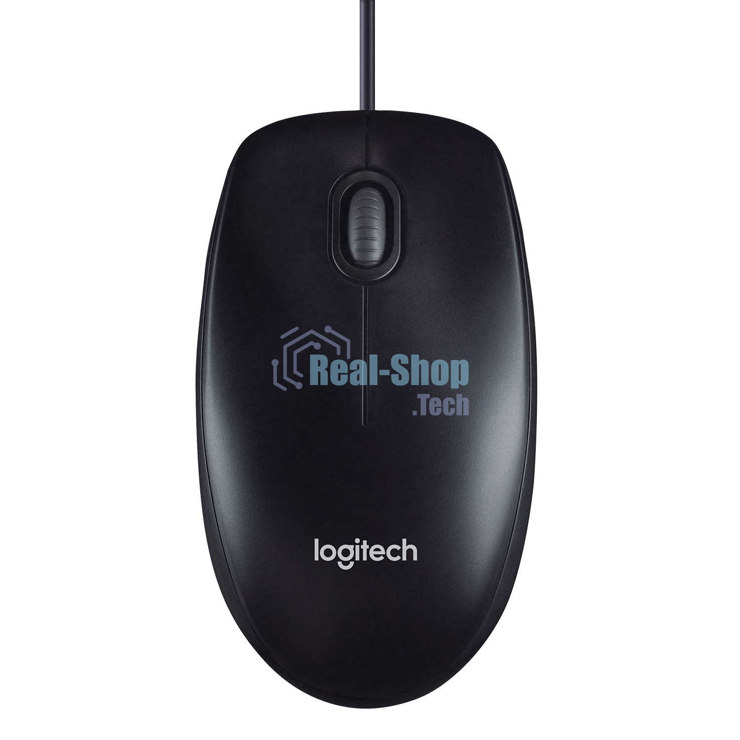 Мышь проводная Logitech M100/100R DARK/GREY (темно-серая/черная), 1000 dpi, USB, кнопки - 3