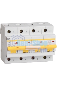 Выключатель автоматический модульный 4п C 100А 10кА ВА47-100 ИЭК MVA40-4-100-C