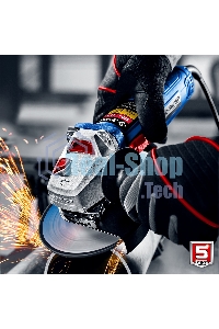 Угловая шлифовальная машина Зубр 125 мм, 1500 Вт, регулировка оборотов, серия Профессионал.