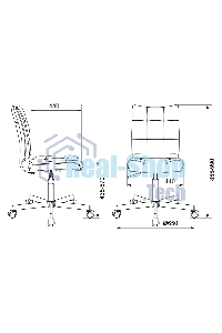 Кресло компьютерное Бюрократ CH-330M/LT-10 без подлокотников, темно-коричневый Light 10, крестовина металл