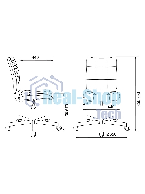 Кресло Бюрократ CH-330M/LT-10 темно-коричневый, экокожа, 120 кг, механизм качания, без подлокотников