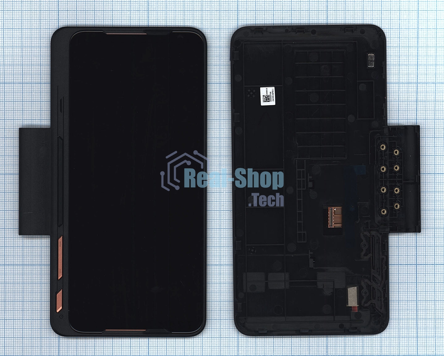 Дисплей для Asus ZS660KLS черный с рамкой