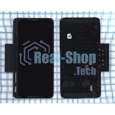 Дисплей для Asus ZS660KLS черный с рамкой