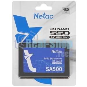 Накопитель SSD Netac SA500, 480Gb, SATA III, 2.5