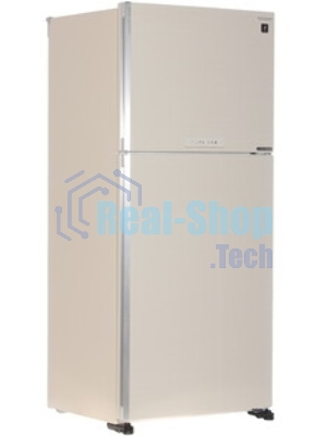 Холодильник Sharp SJ-XG55PMBE бежевый двухкамерный 394/162л морозилка сверху, No Frost