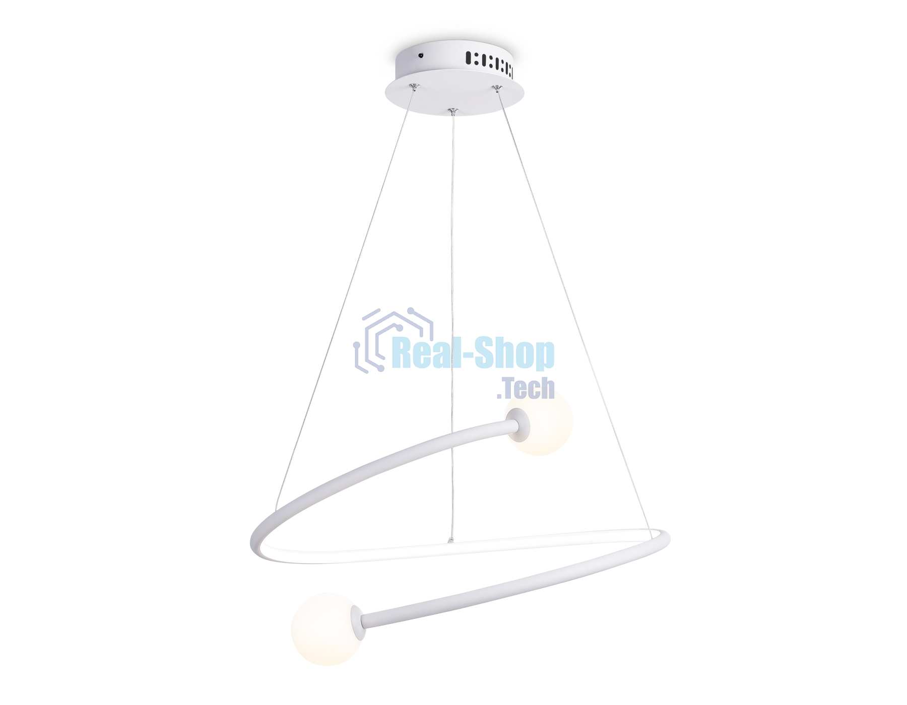 Светильник Ambrella light FL66291 WH белый 39W 3000K-6400K D500*1000 (ПДУ ИК)
