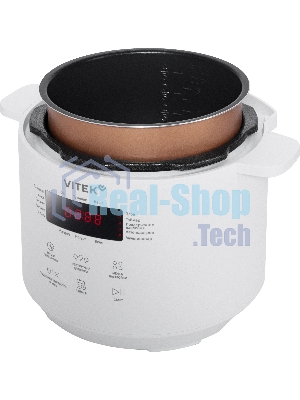 Мультиварка-скороварка Vitek VT-MC0301 белый, 3 л, 500 Вт, кнопки, 20 программ