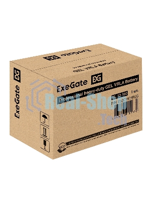 Гелевая аккумуляторная батарея ExeGate EL 12-100-М6 (12V 100Ah, болт М6)