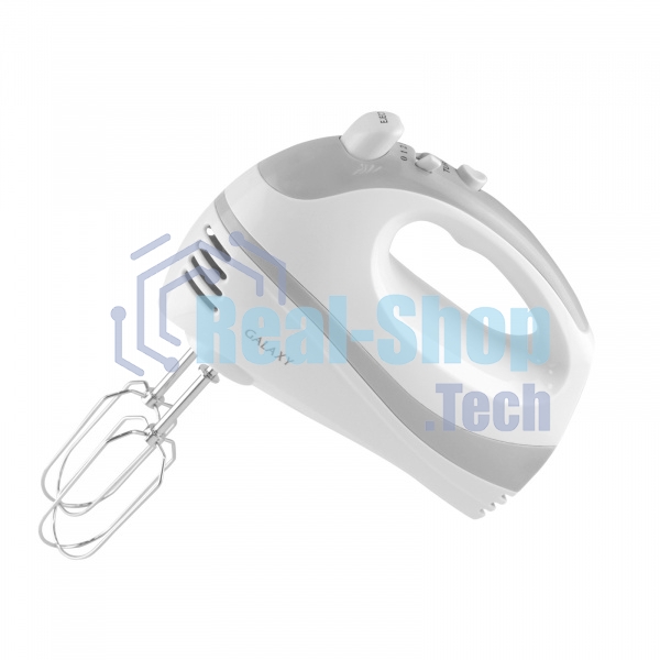 Миксер электрический Galaxy GL 2209, белый, ручной, 300 Вт, 5 скоростей + режим 