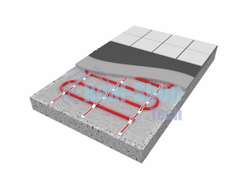 Теплый пол (нагревательный мат) Rexant Extra, площадь 6,0 м2 (0,5 х 12,0 метров), 960Вт, (двух жильный)