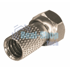 Разъем антенный на кабель PROconnect, штекер F для кабеля SAT (с резиновым уплотнителем), (5шт.) (пакет)