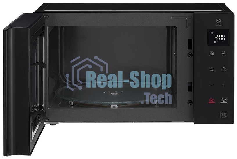 Микроволновая печь LG MW23R35GIB инвертор, черный, 23 л, 1000 Вт, переключатели - сенсор