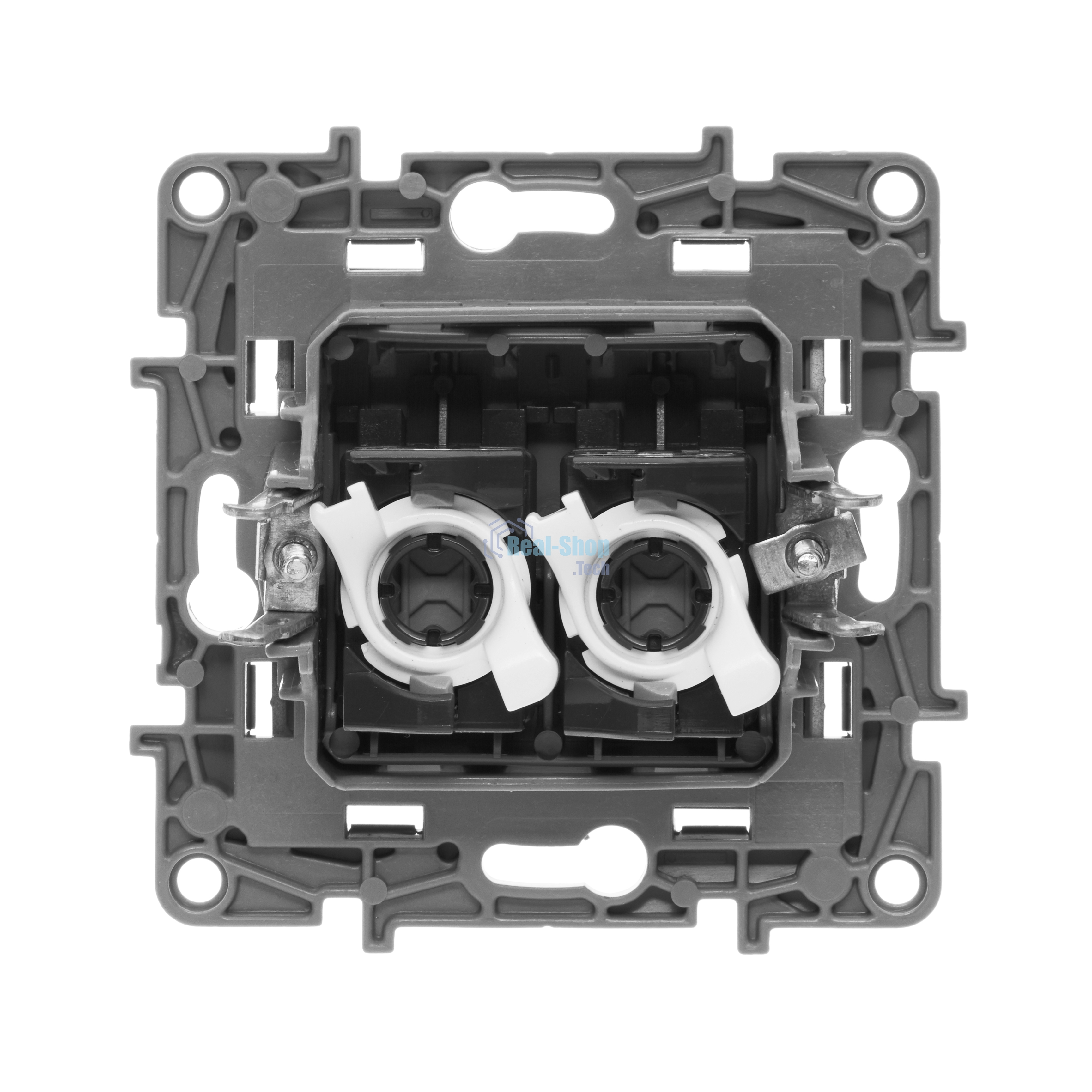 Розетка компьютерная 2-ая RJ45, кат.5е UTP 672655 Legrand Etika Антрацит