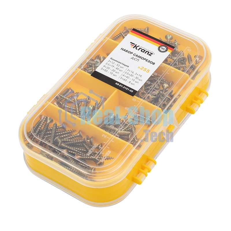 Набор саморезов для ДСП Kranz 255 шт.