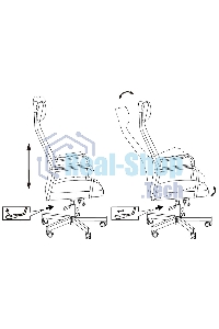 Кресло компьютерное Бюрократ KB-5M TW-01 3C11 черный, сетка/ткань, с подголов. крестовина металл хром