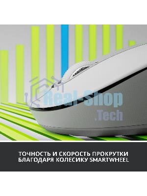 Мышь беспроводная Logitech Signature M650 белый, 4000 dpi, радиоканал, Bluetooth, USB, кнопки - 5