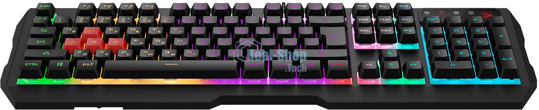 Комплект клавиатура+мышь A4Tech Bloody B1700 проводной, USB, 6000 DPI, чёрный