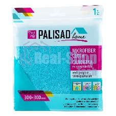 Салфетка универс. Home Palisad из микрофибры 300x300 мм, голубая