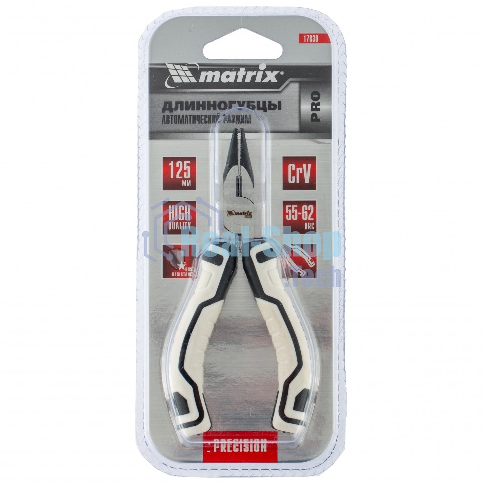 Длинногубцы Matrix Mini, 125 мм, прямые, авторазжим, PRO