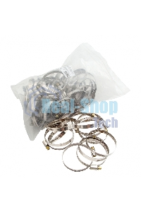 Хомуты Сибртех нержав. сталь, стандартное болтовое крепление 50-70 мм, ширина 9 мм, 50 шт. 47584