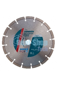 Диск алмазный Gross ф230х22,2 мм, лазерная приварка сегментов, сухое резание
