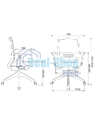 Кресло Бюрократ MC-611NL черный, сетка