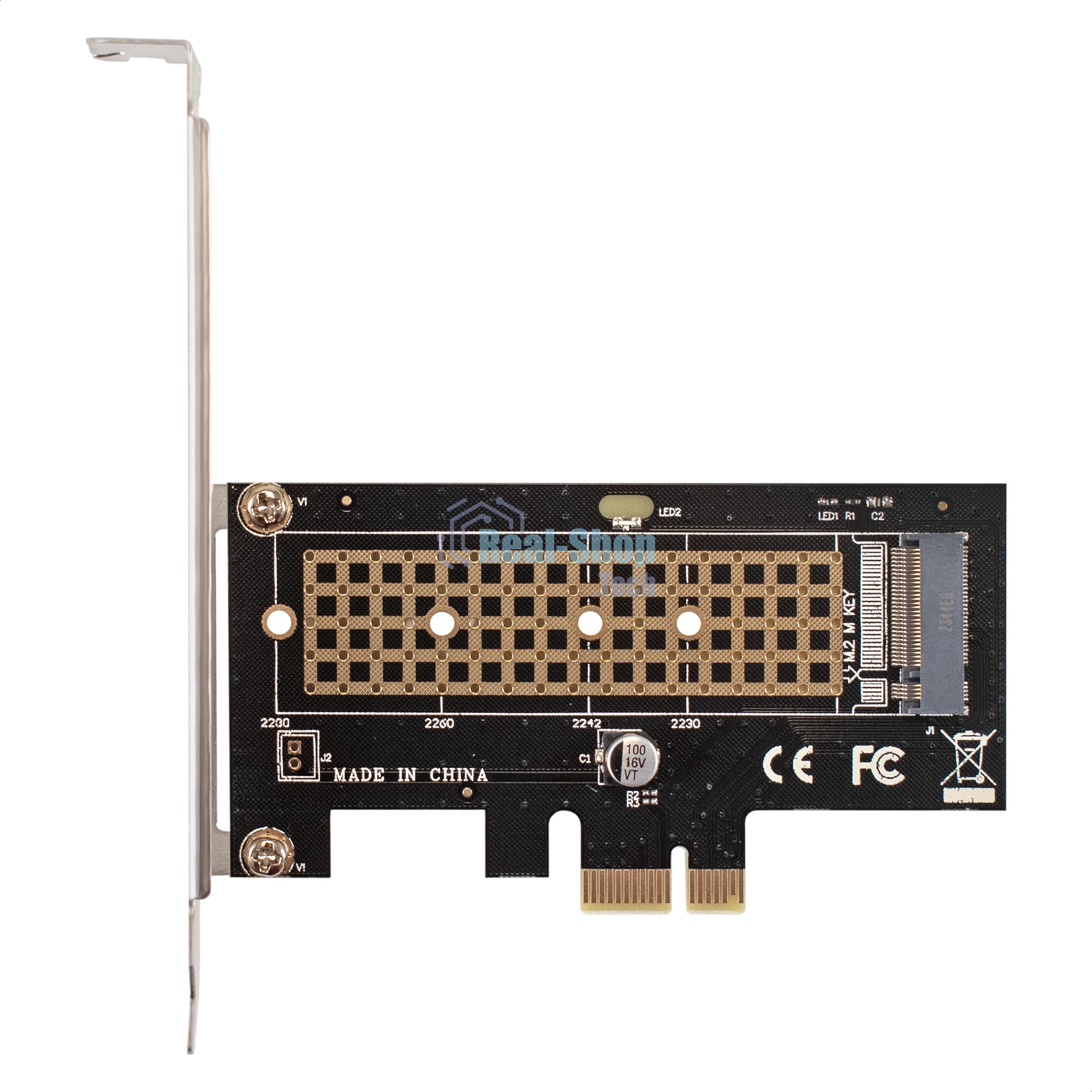Переходник ExeGate EXE-597 (M.2 M key -> PCI-E x1 v2.0, для установки SSD M.2 M key в слот PCI-E)