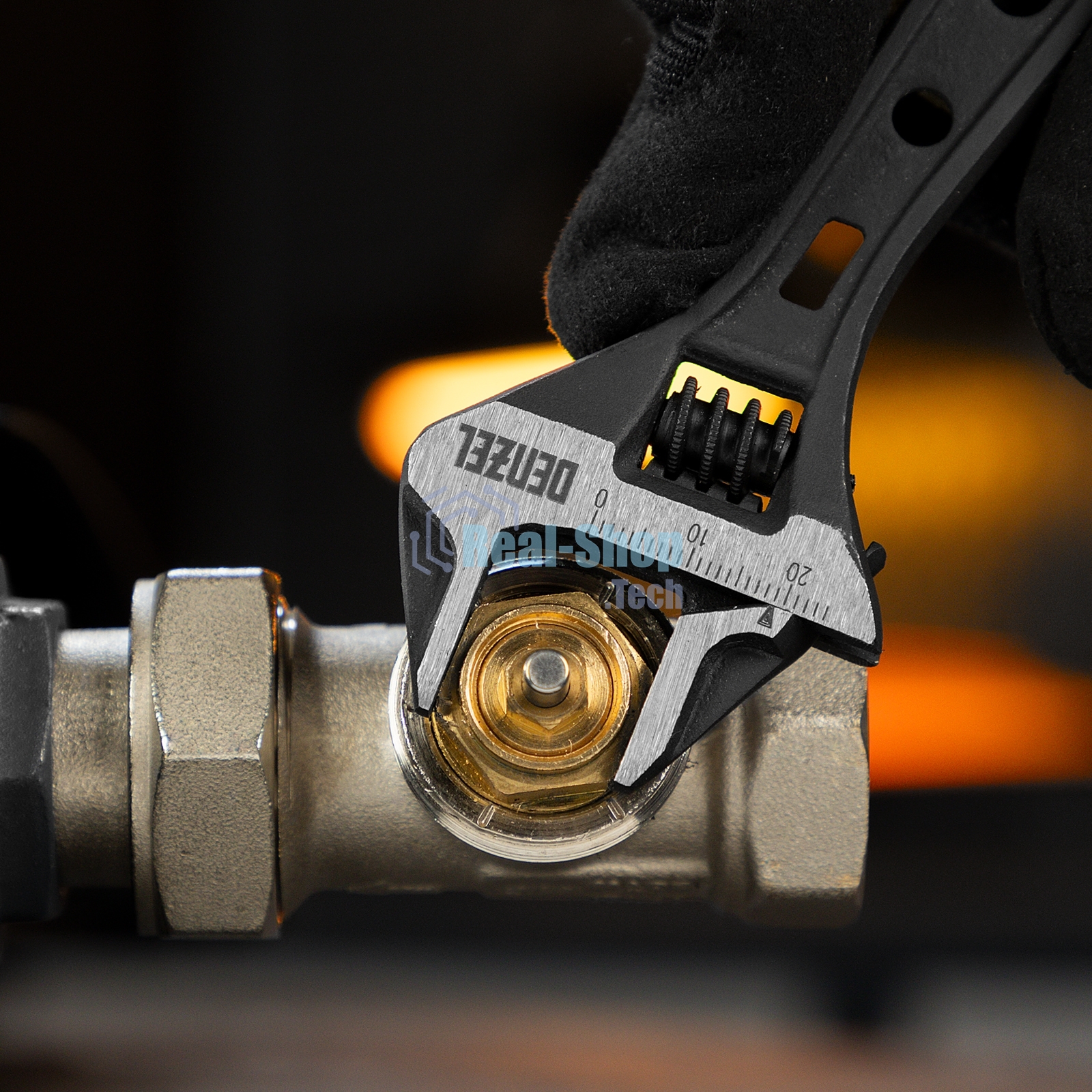 Ключ разводной Denzel 115 мм, CrV, кованый, укороченная рукоятка