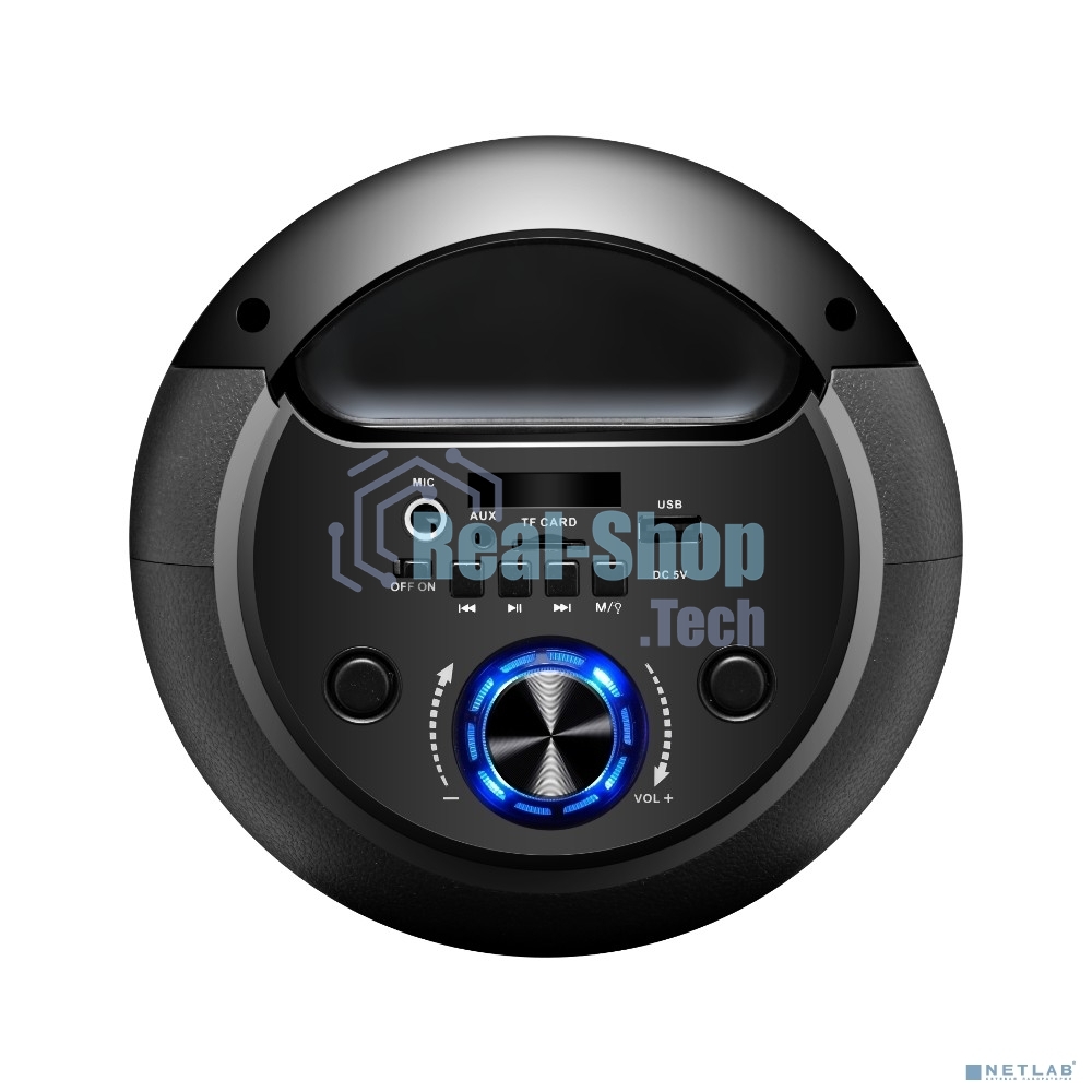 Акустическая система Ginzzu GM-210 Midi RGB/BT/USB/TF/FM/ДУ черный