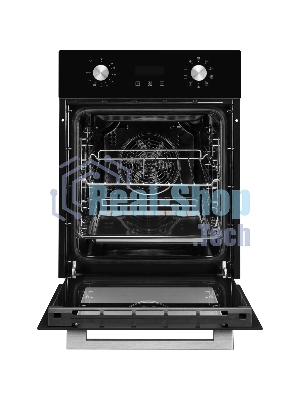 Духовой шкаф электрический Monsher MOE 4592 Acier ширина 45 см, High-Tech, 50 л, гидролизная очистка, 9 режимов, черный/нерж. сталь
