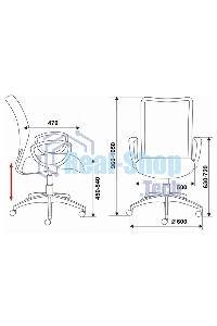 Кресло компьютерное Бюрократ Ch-599/R/TW-97N спинка сетка красный TW-35N, сиденье красный TW-97N