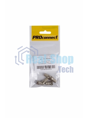 Разъем антенный на кабель PROconnect, штекер F для кабеля RG-6, (5шт.) (пакет)