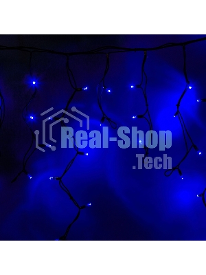 Гирлянда Neon-night Айсикл (бахрома) светодиодный, 5,6 х 0,9 м, с эффектом мерцания,черный провод 