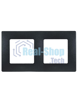 Рамка 2 поста антрацит ETIKA