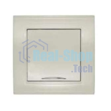 Выключатель 1-кл. СП Бриллиант 10А IP20 с подсветкой сл. кость Universal 7948615