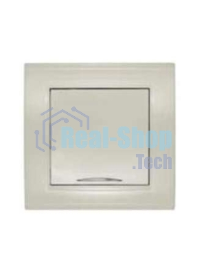 Выключатель 1-кл. СП Бриллиант 10А IP20 с подсветкой сл. кость Universal 7948615