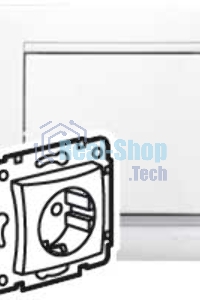 Механизм розетки 1-м СП Valena 2К+З с заземл. нем. станд. белый (DIY-упак.) Legrand 694280