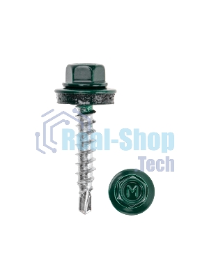 Саморез кровельный Kranz 4,8х29, окрашенный RAL 6005, короб (250 шт/уп)