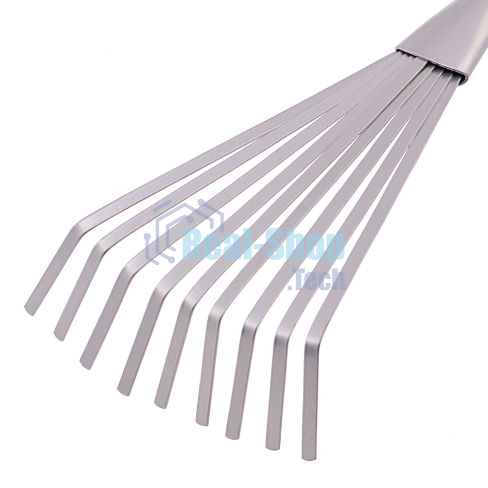 Грабли веерные 9-зубые Palisad, 130х420 мм, стальные, пластиковая рукоятка