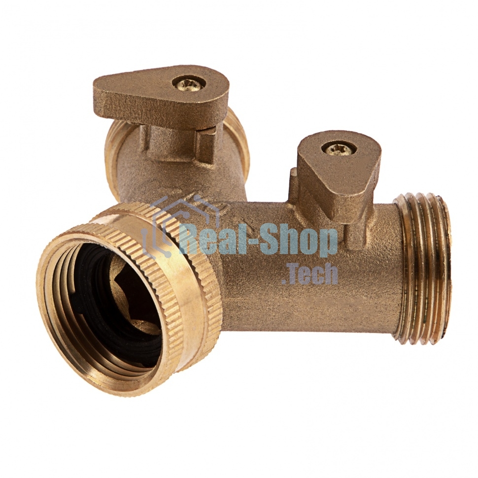 Разветвитель Palisad 2- х канальный, регулируемый, внешняя и внутренняя резьба 3/4