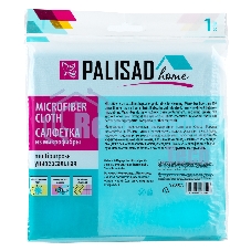 Салфетка универс. Home Palisad из микрофибры 300x300 мм, голубая
