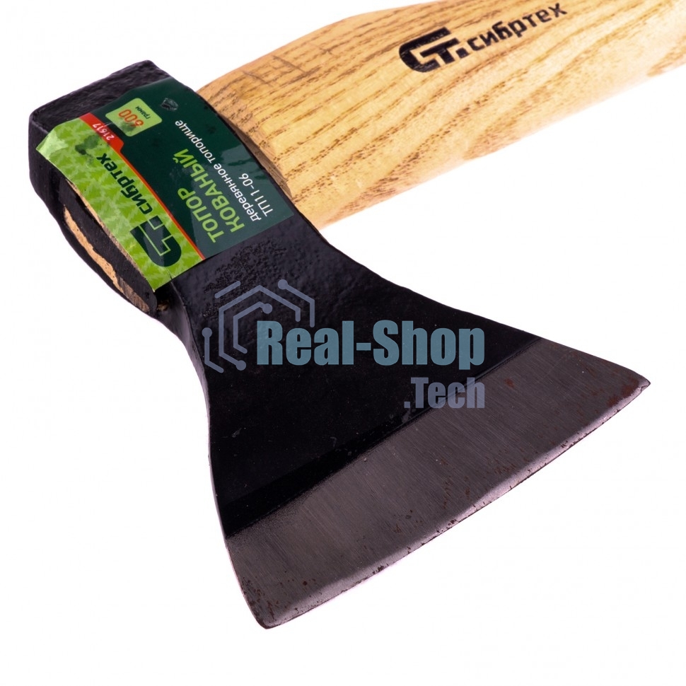 Топор Сибртех ТП11-06, 600 г, в сборе, кованый, деревянное топорище