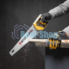 Ножовка по дереву Denzel 400 мм, 11 TPI, зуб 3D, двухкомпонентная рукоятка