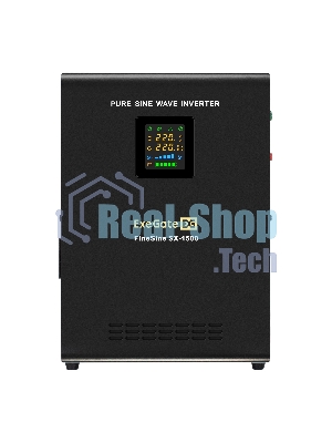 Комплект Источник бесперебойного питания EX295998RUS + батарея 55Aч EX285652RUS 2шт (инвертор, синус, для котла, настенный) ExeGate FineSine SX-1500.LCD.AVR.2SH <1500VA/1050W, чистая синусоида, цветной LCD-дисплей, AVR, 2*Schuko, линейно-интерактивный, крепление настенное/универсальное, черный> + батарея ExeGate HRL 12-55 (12В, 55А·ч) 2шт