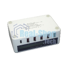 Профессиональное зарядное устройство 818PF для 5-ти телефонов с индикацией потребления + Type C PD