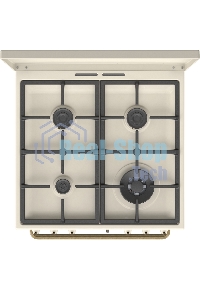 Плита комбинированная Gorenje GKS6C71CLI бежевый, конфорок 4 газовых, духовка 71 л, 60 см x 85 см x 60 см