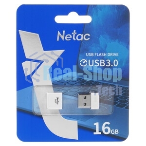 Флешка USB Netac U116 mini (NT03U116N-016G-32WH), 16Gb, USB 3.2, R/W 90/30, белый